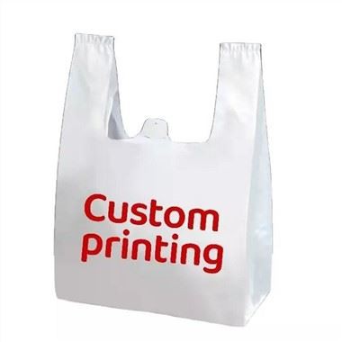 Baskılı süpermarket tişört çantaları